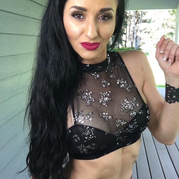 Victoria’s Secret black shimmery bralette - Picture 2 of 5